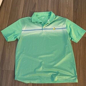Masters Mint Green Polo Shirt with Stripes